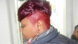 Funky Red Shaved Style (Side)