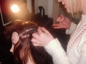 Silk Trends Hair Braiding Course - Adding weave tracks - Before