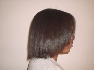 Brazilian Blowout - Short Natural Afro Hair (After Side View)