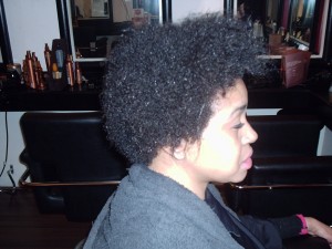 Brazilian Blow Out - Natural Afro Hair (Before Side View)