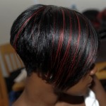 Sleek Short Style with a flash of Red 2